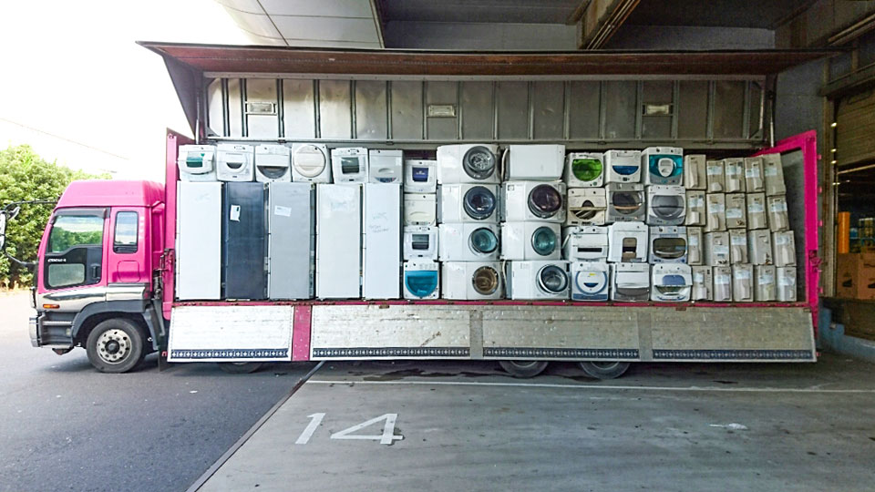 回収されたリサイクル品