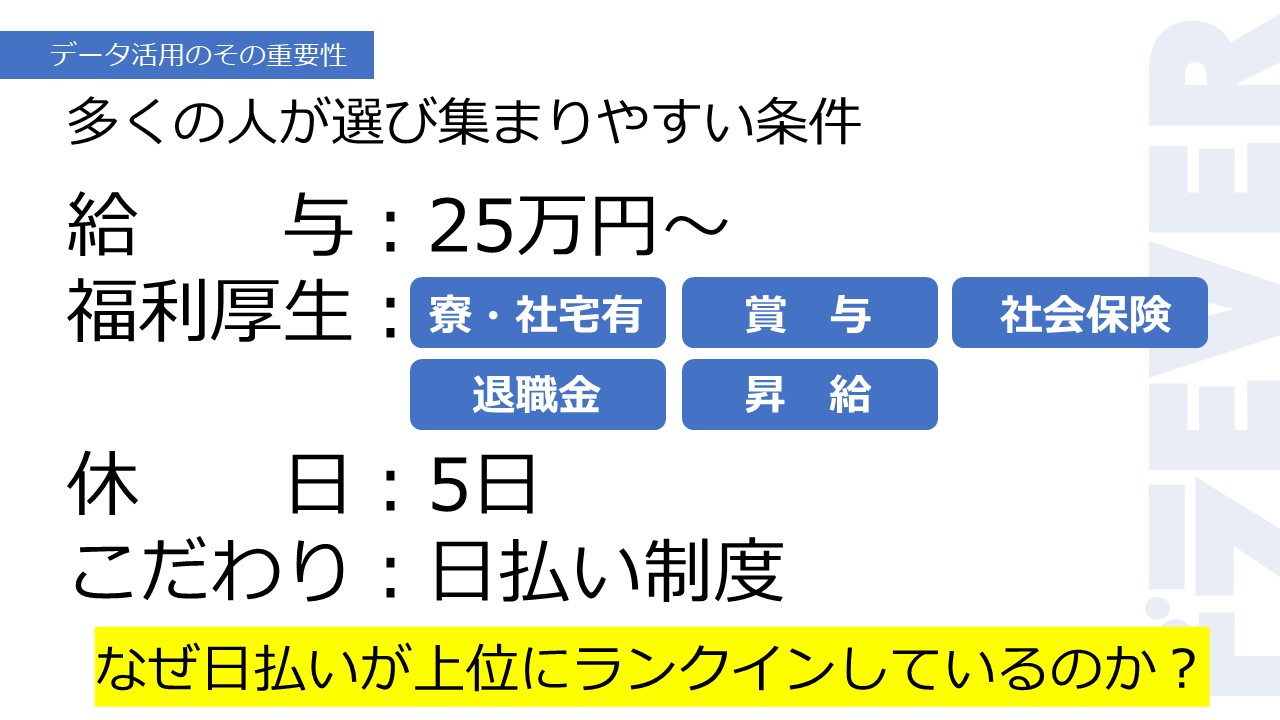 多くの人が選び集まりやすい条件