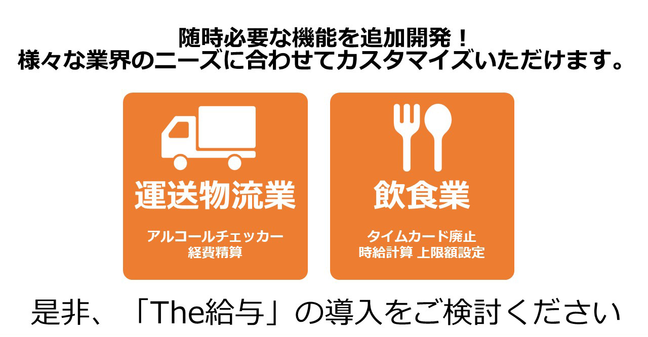 随時必要な機能を追加開発！