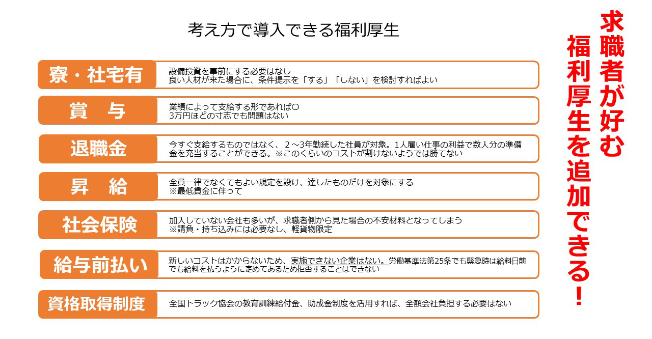 求職者が好む福利厚生を追加できる