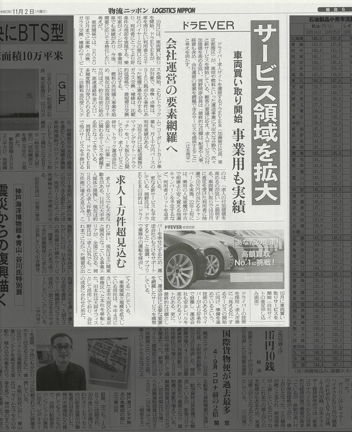 株式会社ドラEVERがサービス領域を拡大。車両買取開始。最終的な目標は会社運営の要素を網羅すること。